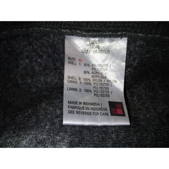 MENS Woolrich Sleeveless Full Zip GRAY Sherpa Fleece Vest Size XL - Picture 7 of 9